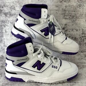 New - No Box - New Balance NB 650R White/Purple Intersteller‎ BB650RCF Men's 9.5